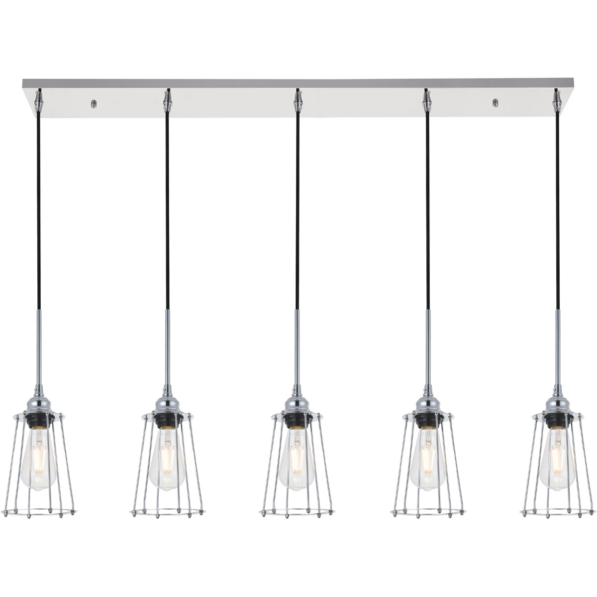 Auspice 5 Light 46 inch Chrome Pendant Ceiling Light