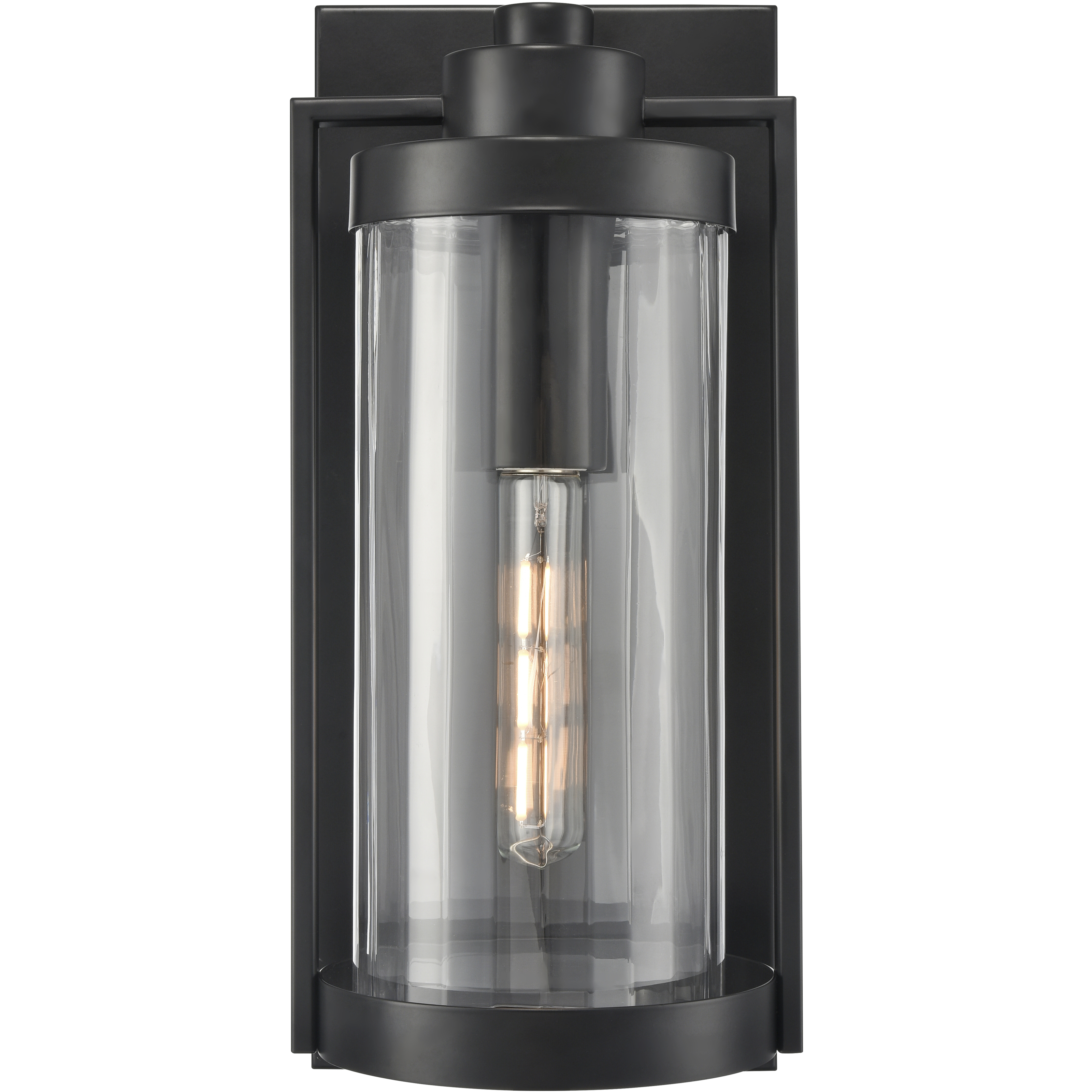Braselton 1 Light 18 inch Powder Coated Black Outdoor Wall Sconce