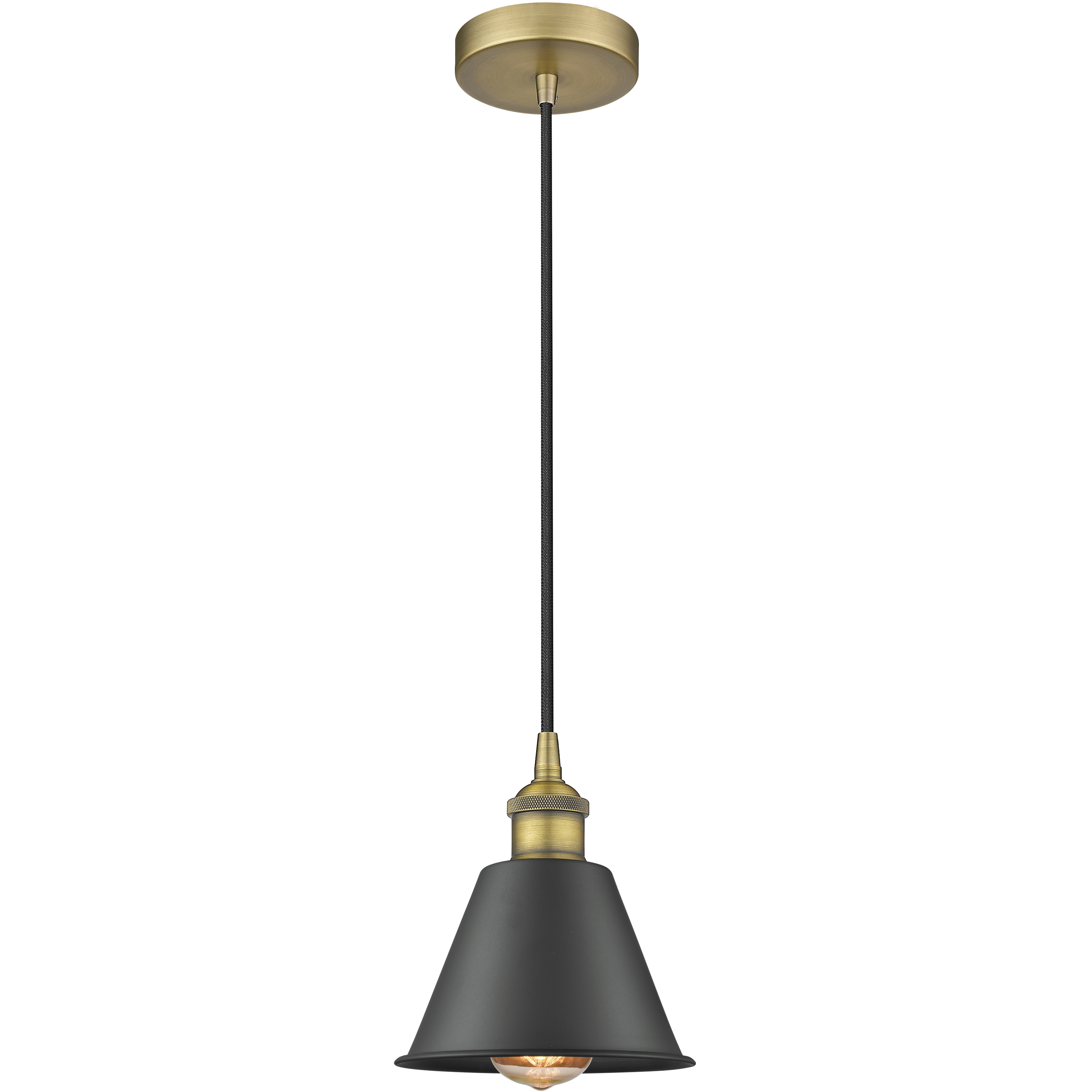 Edison Smithfield 1 Light 7 inch Brushed Brass Mini Pendant Ceiling Light