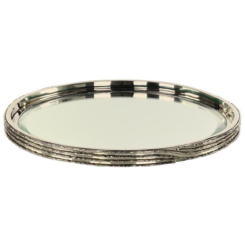 Ringed Nickel Tray, Small