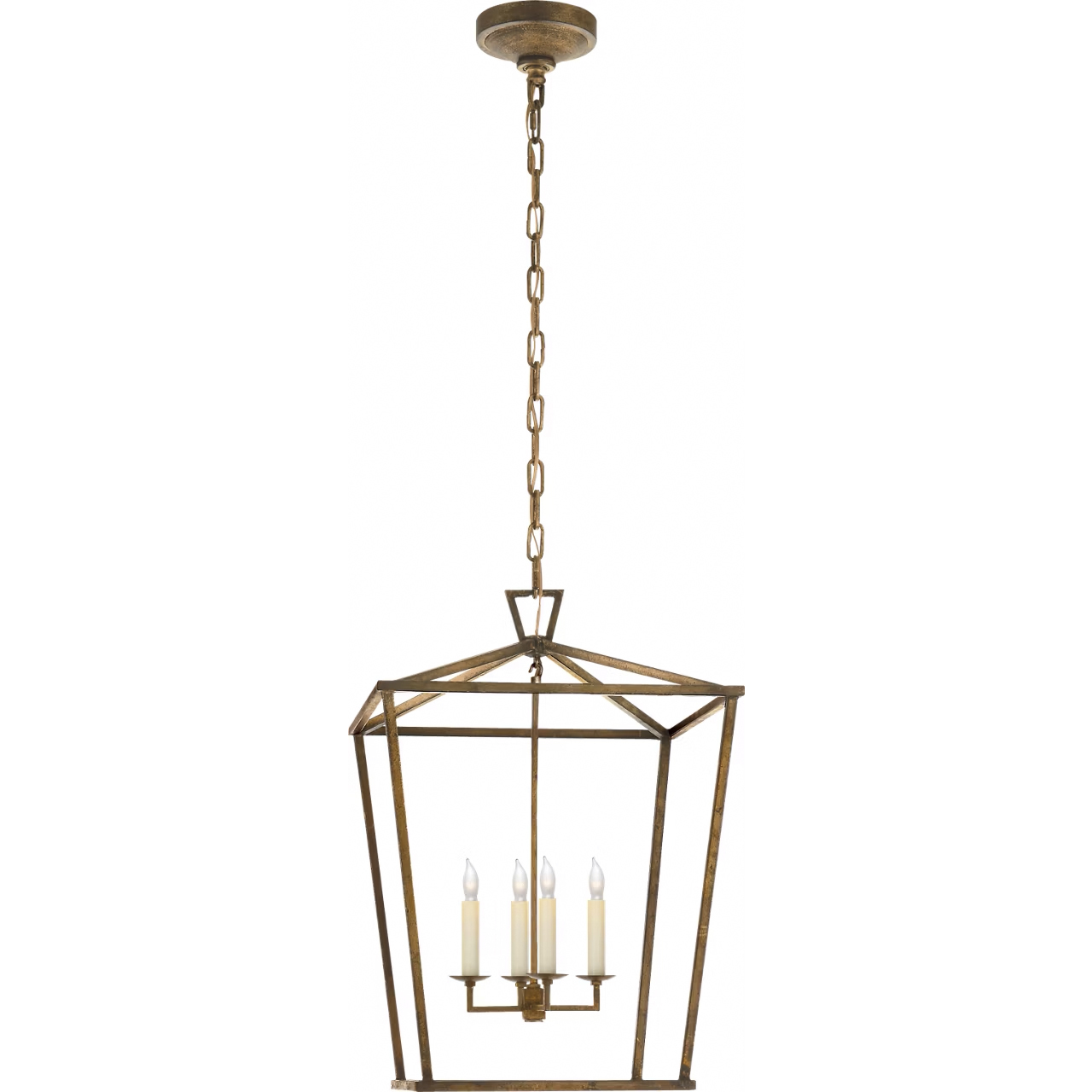 E.F. Chapman Darlana 4 Light 17 inch Gilded Iron with Wax Foyer Lantern Ceiling Light
