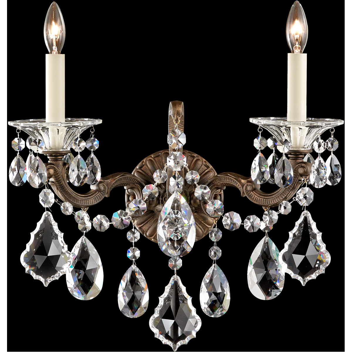 La Scala 2 Light 6 inch French Gold Wall Sconce Wall Light in Heritage, French Gold Cast