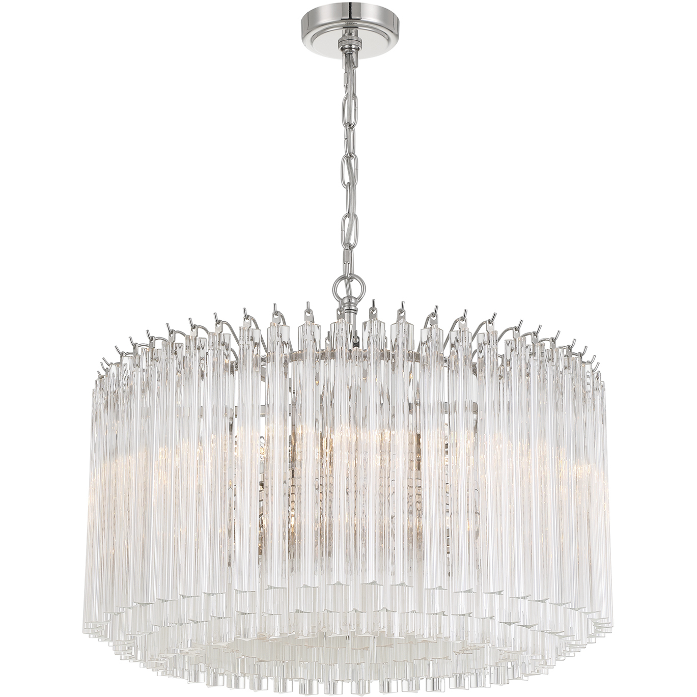 Lofton 7 Light 24 inch Polished Nickel Chandelier Ceiling Light