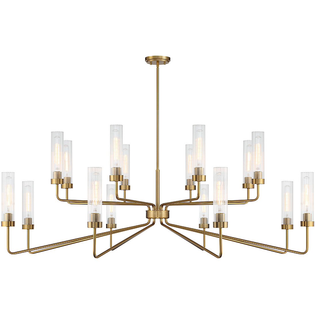 Baker 16 Light 61 inch Warm Brass Chandelier Ceiling Light, Essentials