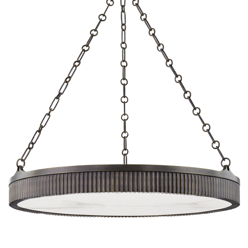 Lynden LED 30 inch Distressed Bronze Chandelier Ceiling Light
