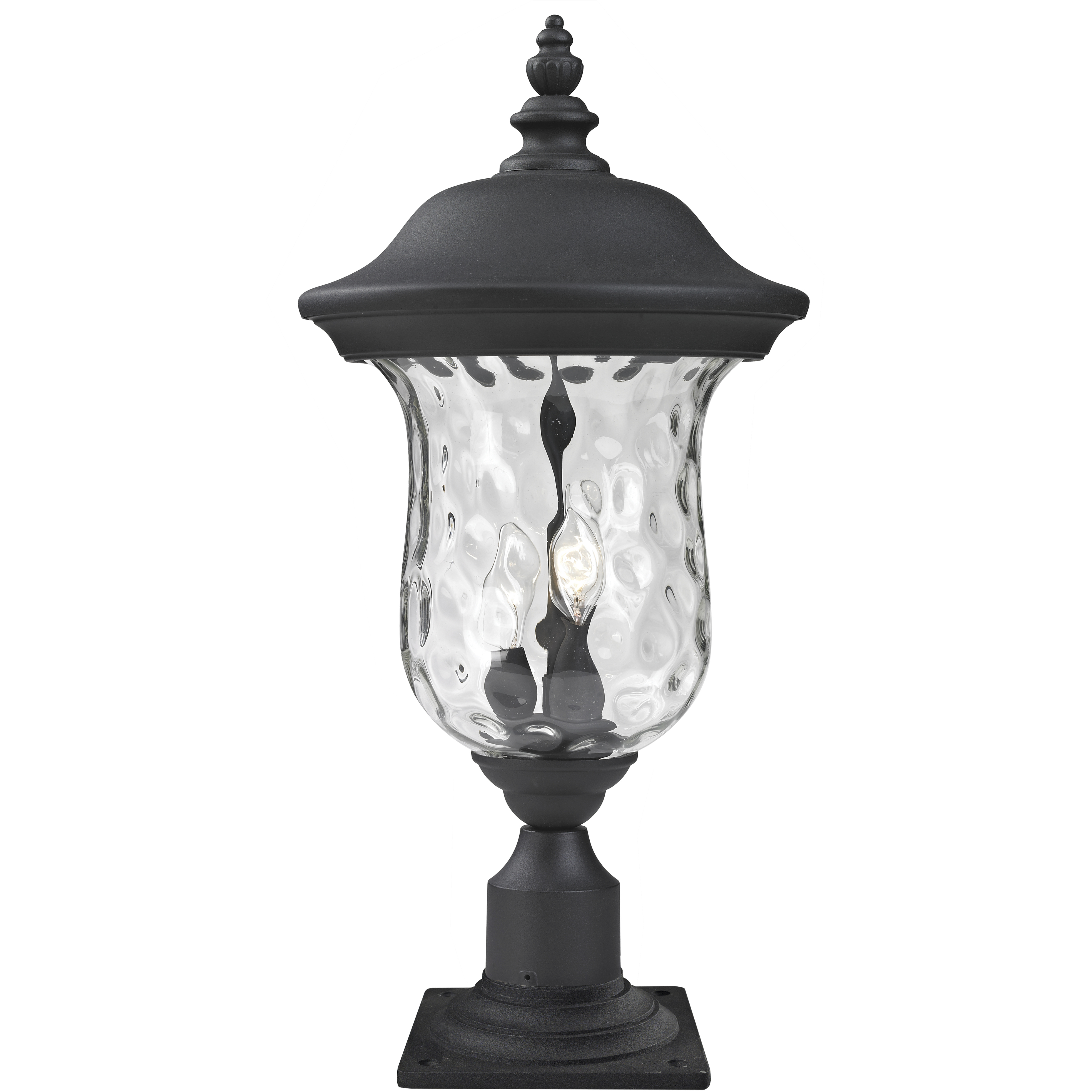 Armstrong 2 Light 23 inch Black Outdoor Pier Mounted Fixture