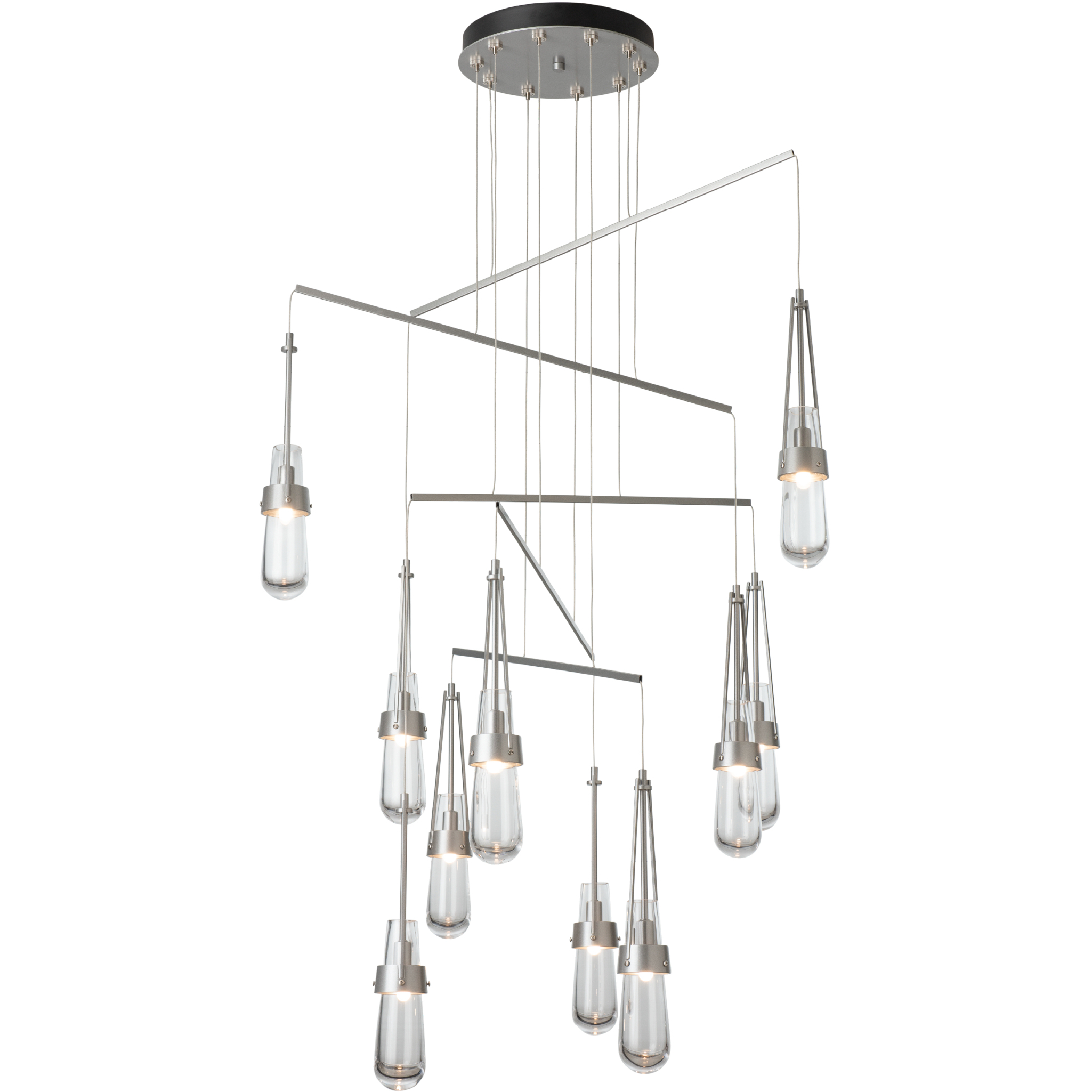 Link 10 Light 35 inch Dark Smoke Mobile Pendant Ceiling Light, Standard