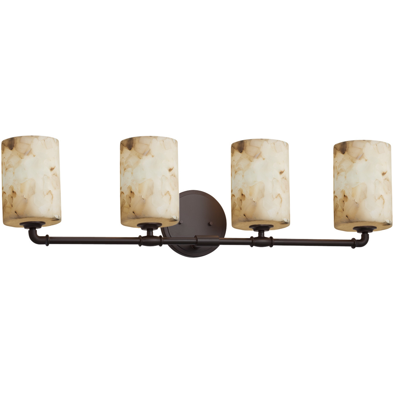 Alabaster Rocks 4 Light 33.5 inch Dark Bronze Bath Vanity Light Wall Light, Bronx Family, Choices