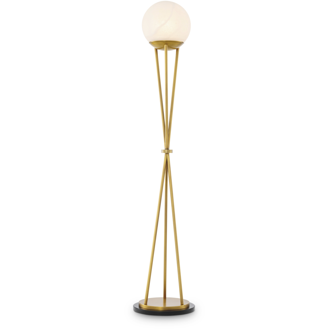 Izzy 55.12 inch 5 watt Antique Brass and Alabaster Floor Lamp Portable Light