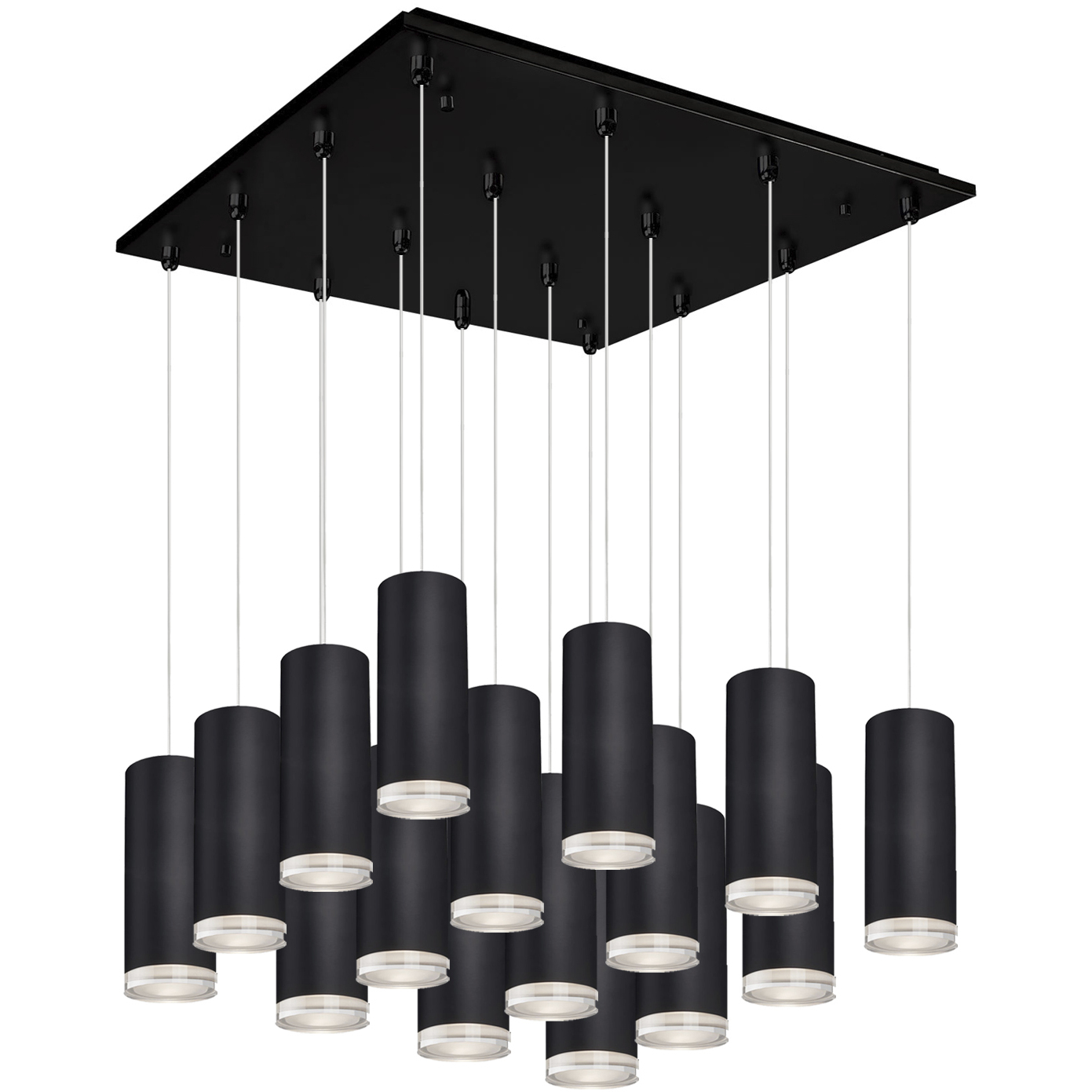 Cameo LED 19.25 inch Black Multi Pendant Ceiling Light