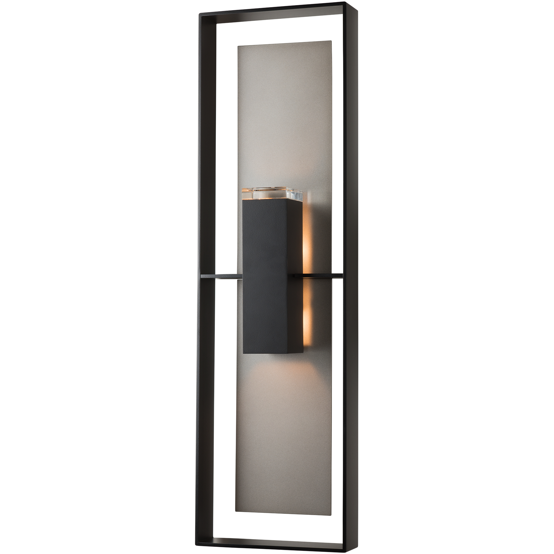 Shadow Box 2 Light 34 inch Coastal White Outdoor Sconce, Tall