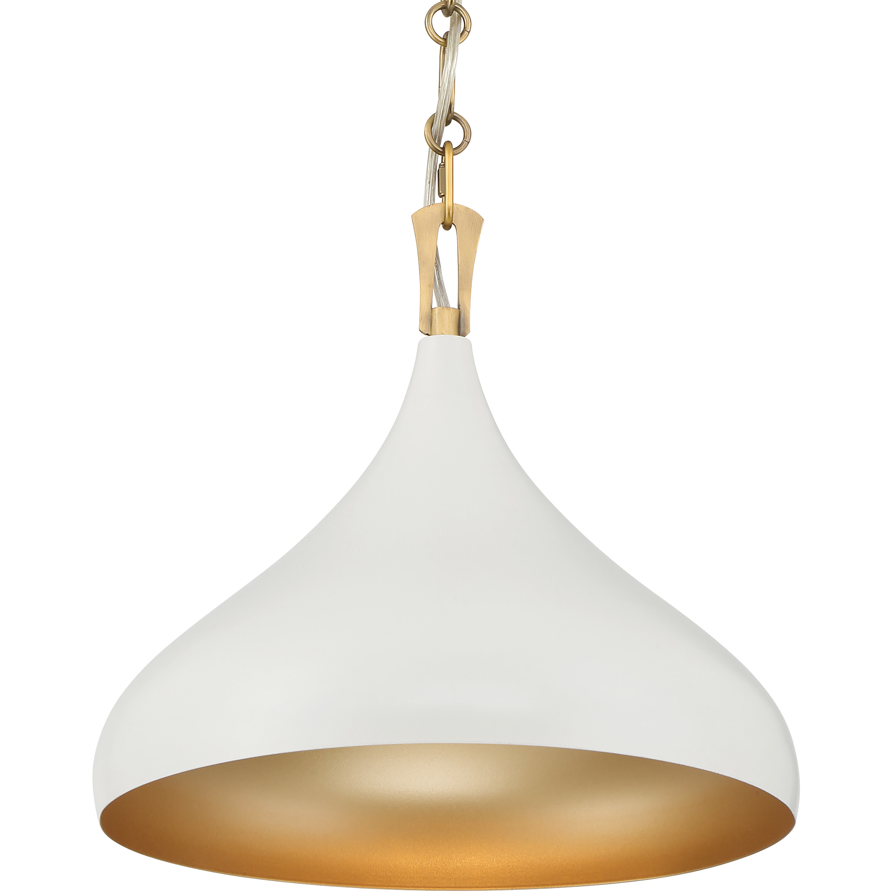 Cedar Lane 1 Light 12.75 inch Legacy Brass and Off White Cream Pendant Ceiling Light