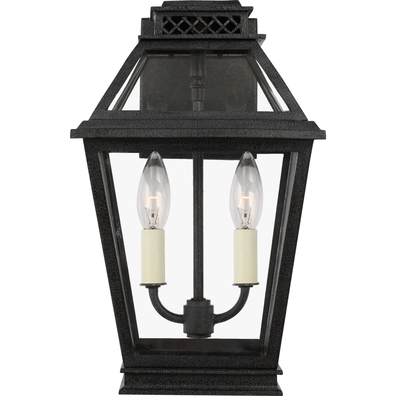 C&M by Chapman & Myers Falmouth 2 Light 13.75 inch Dark Weathered Zinc Outdoor Wall Lantern