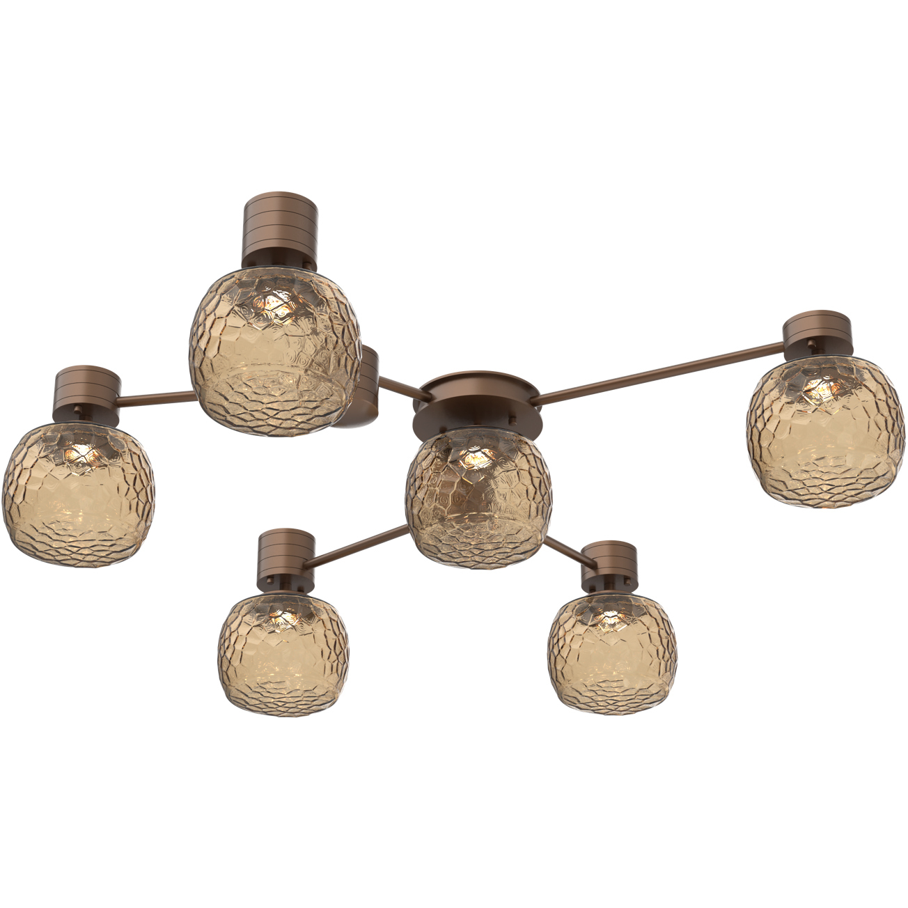 Vessel LED 36.7 inch Burnished Bronze Hub & Spoke Ceiling Light in 2700K LED