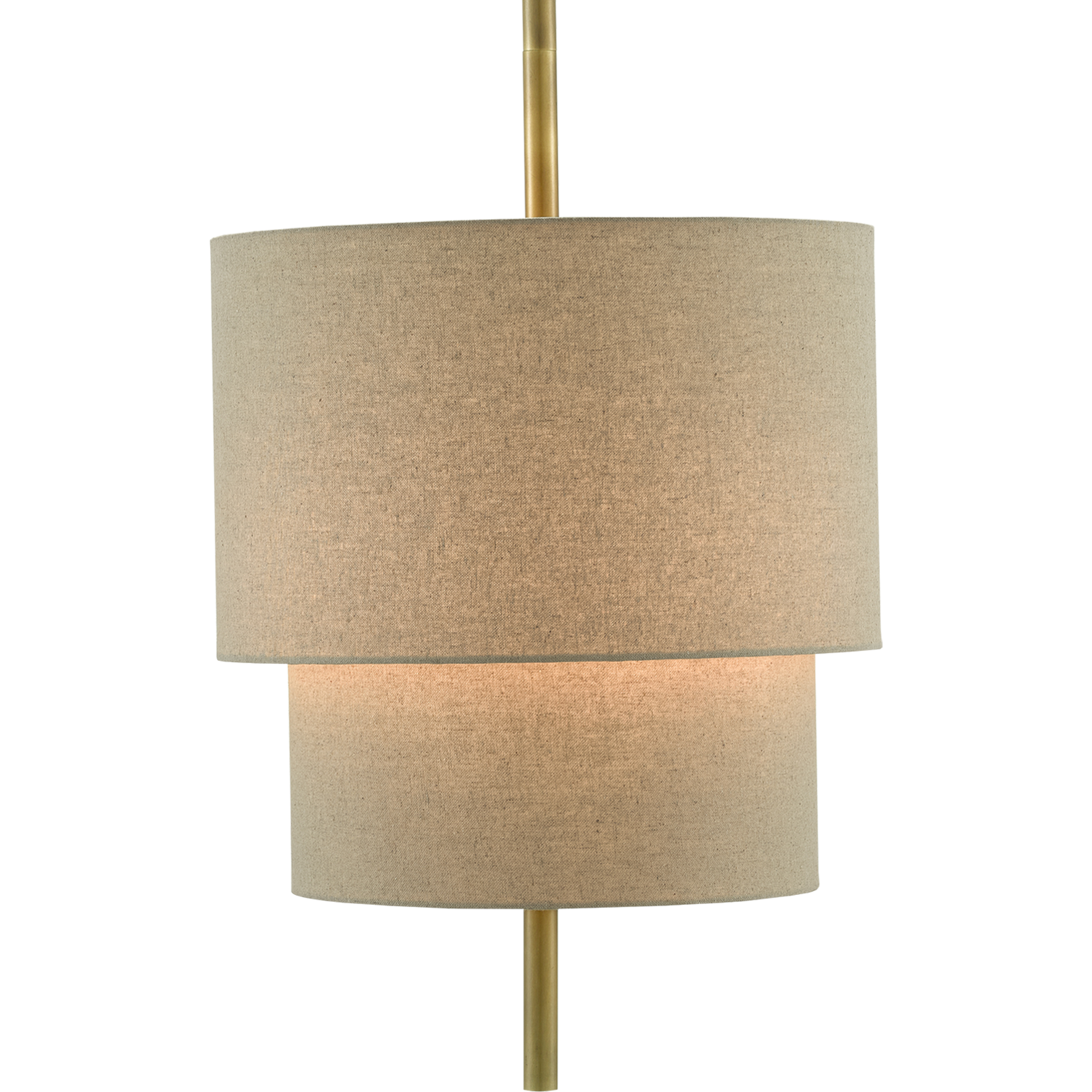 Combermere 3 Light 19 inch Antique Brass/Linen Chandelier Ceiling Light