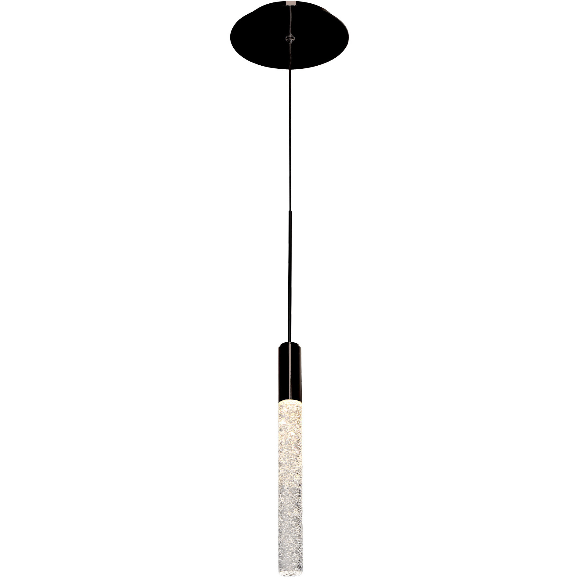 Magic LED 6.5 inch Black Pendant Ceiling Light in 1, Round