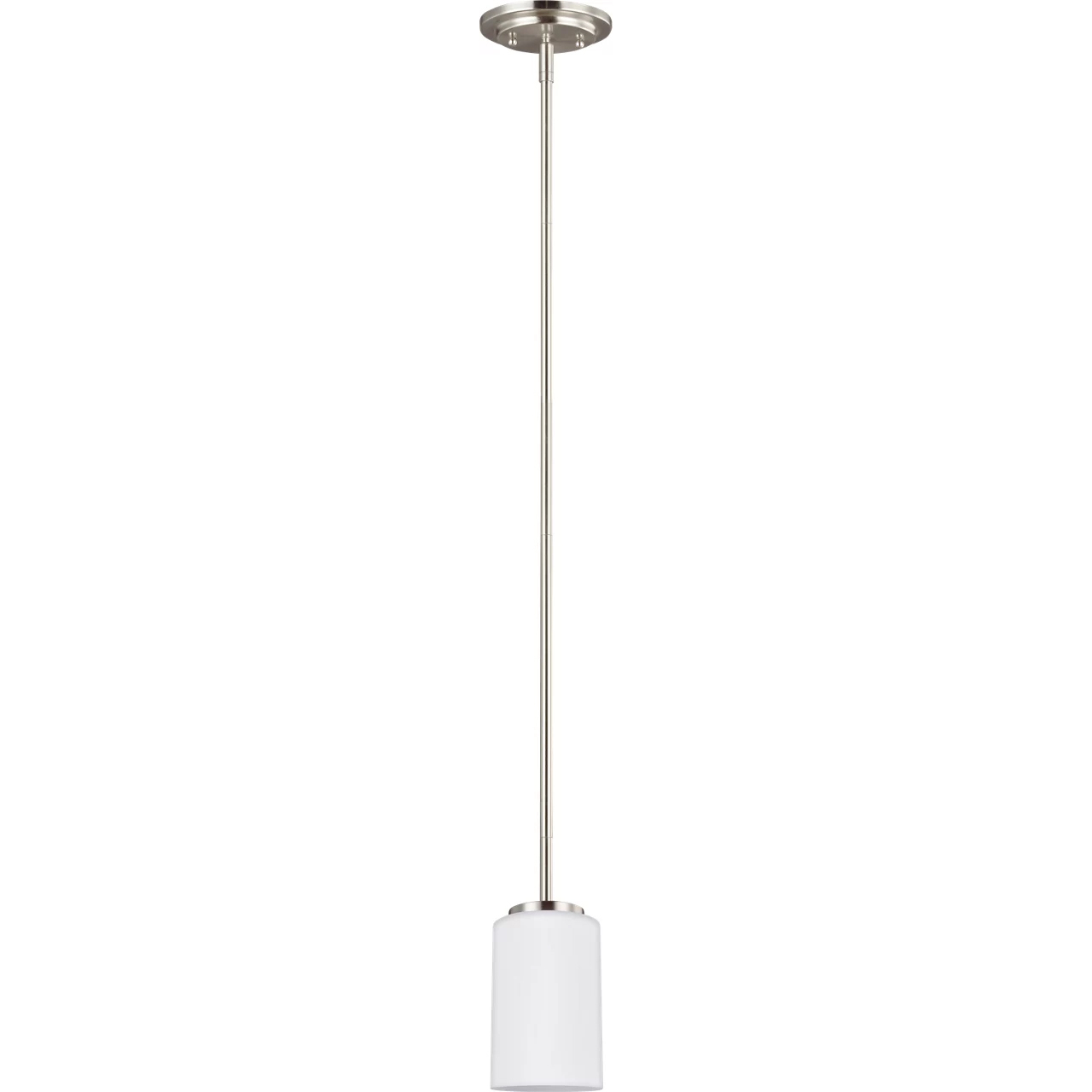 Oslo 1 Light 4 inch Brushed Nickel Mini-Pendant Ceiling Light