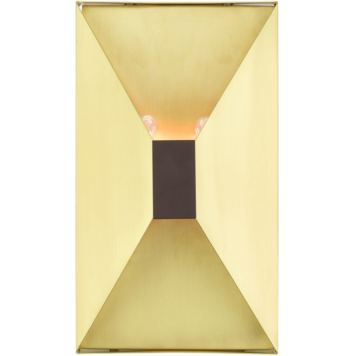 Lexford 2 Light 7 inch Satin Brass with Bronze Accent ADA ADA Sconce Wall Light