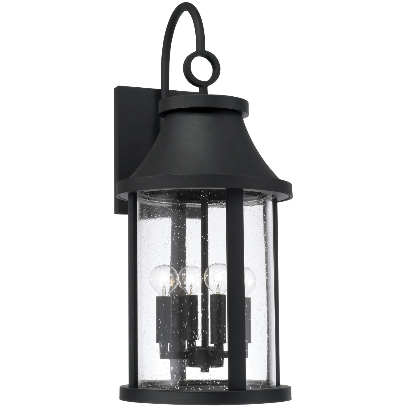 Bridger 4 Light 28 inch Black Outdoor Wall Lantern