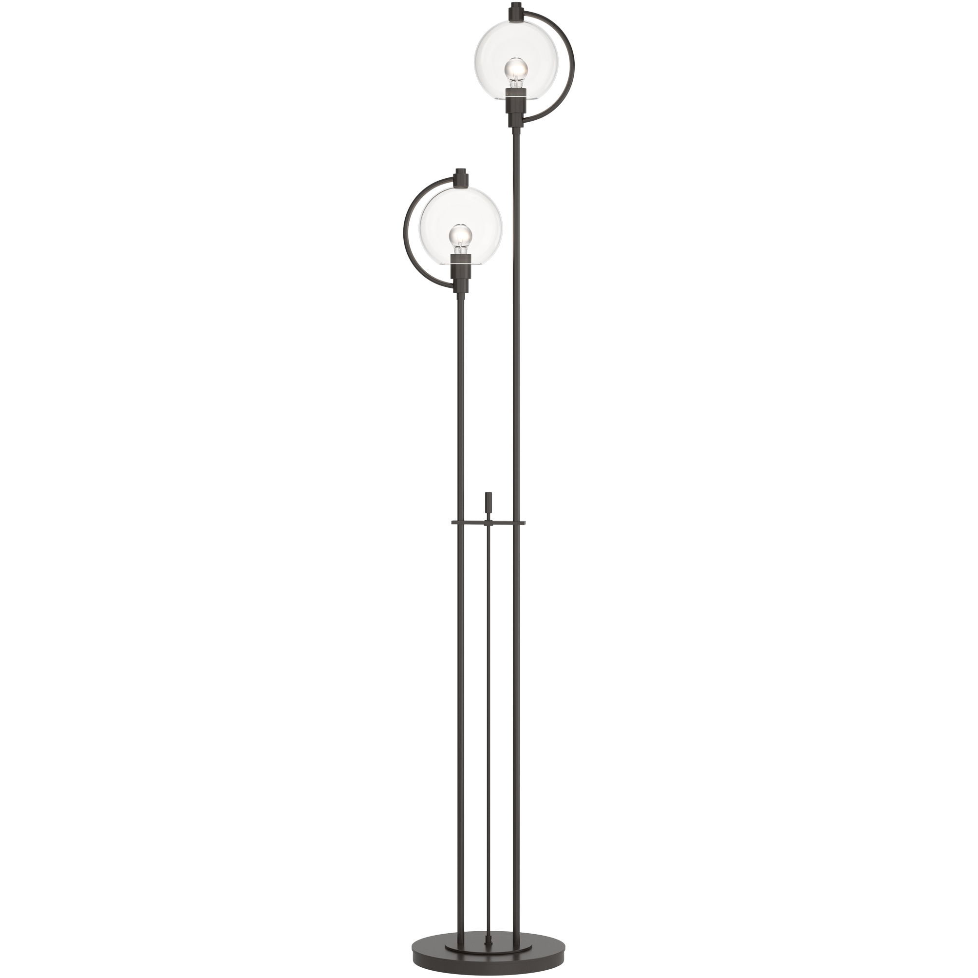 Pluto 68.1 inch 60 watt Oil Rubbed Bronze Floor Lamp Portable Light in Clear