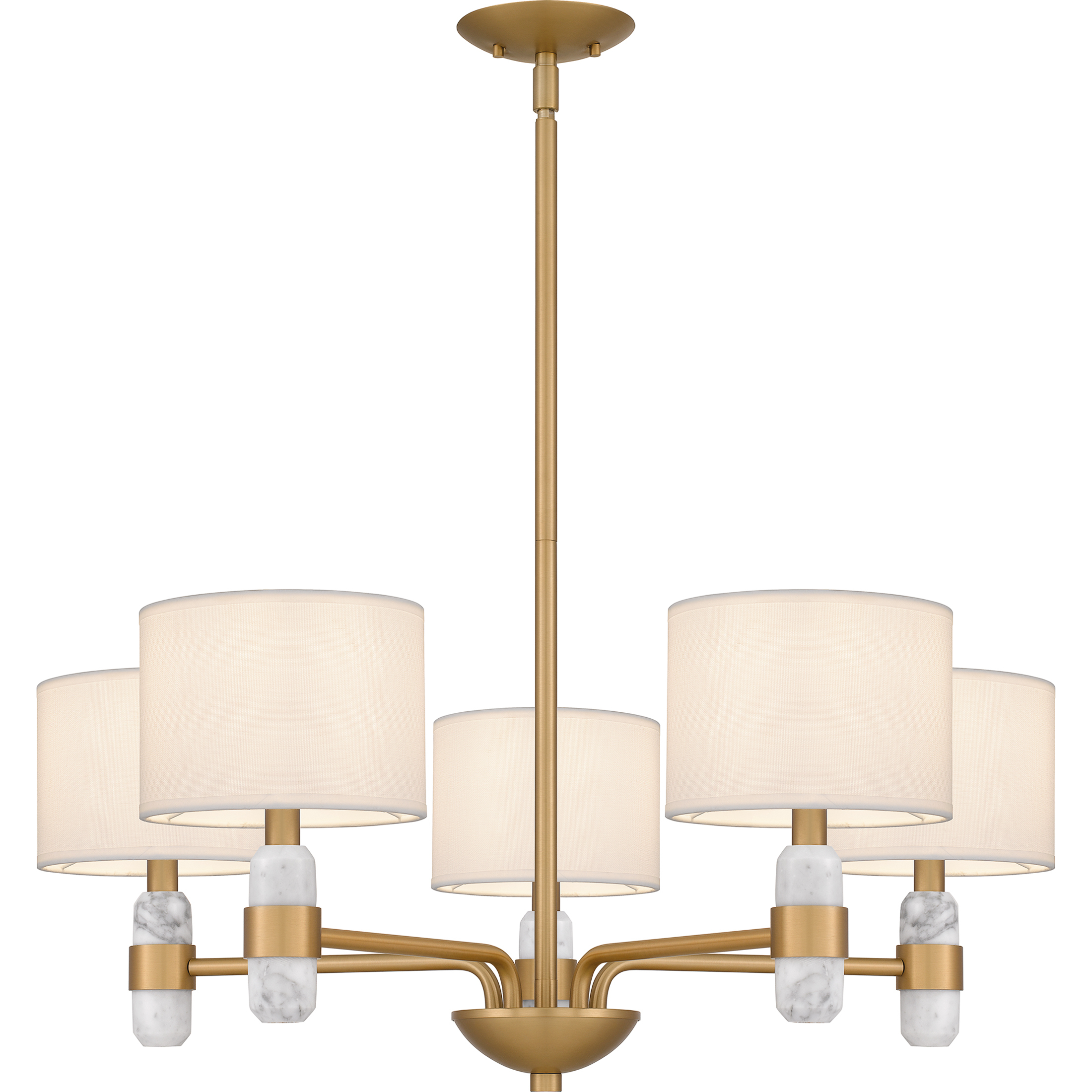 Kimberly 5 Light 30 inch Brushed Weathered Brass Chandelier Ceiling Light