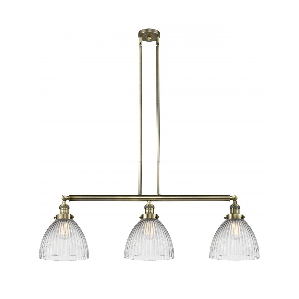 Franklin Restoration Seneca Falls LED 39 inch Antique Brass Island Light Ceiling Light, Franklin Restoration