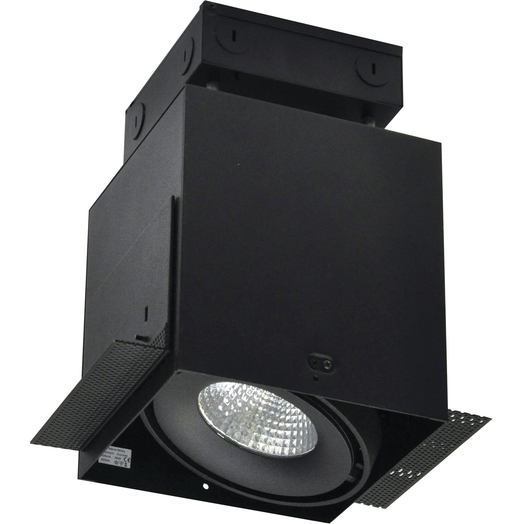 MLS Black Recessed Trimless Housing