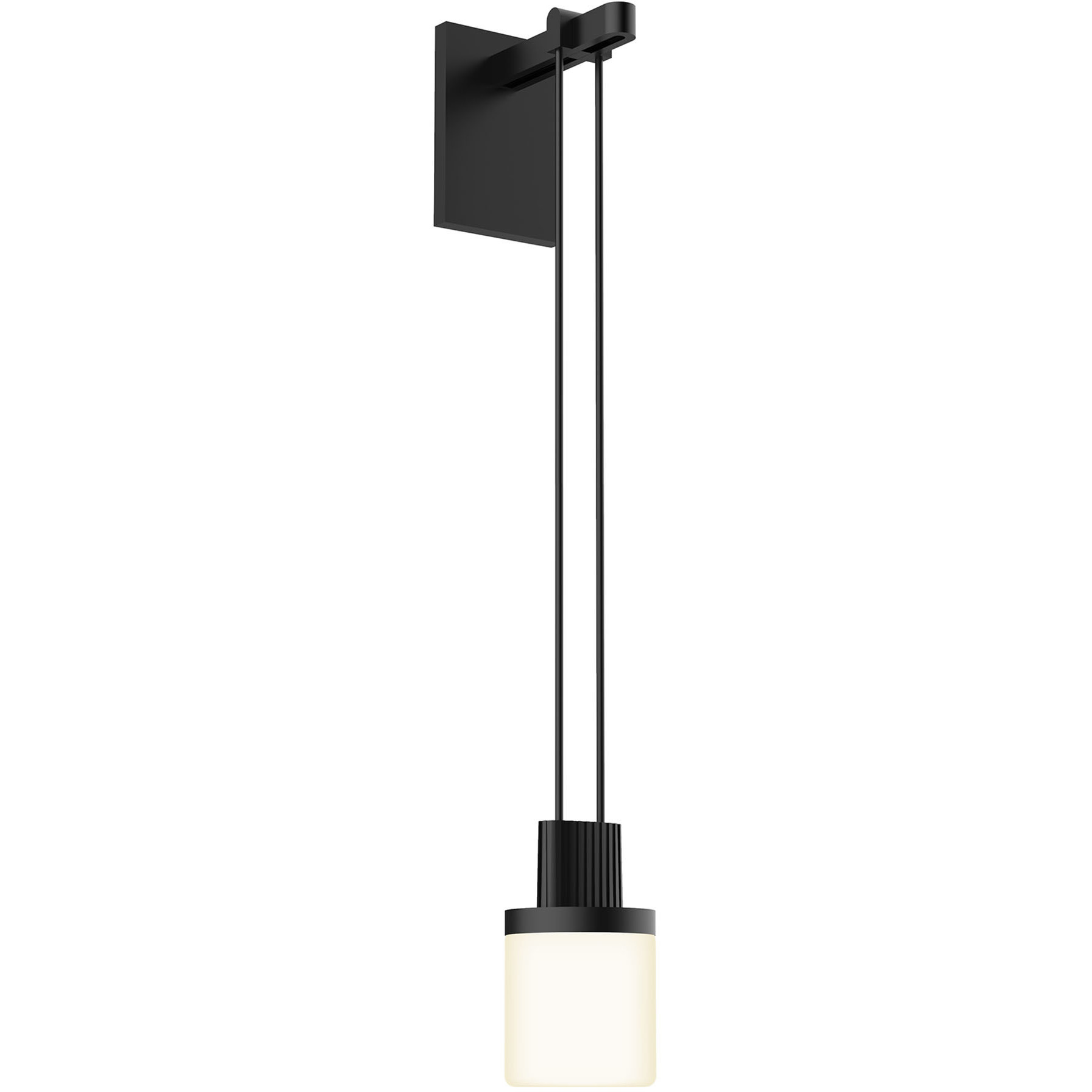 Suspenders LED 2 inch Satin Black ADA Sconce Wall Light