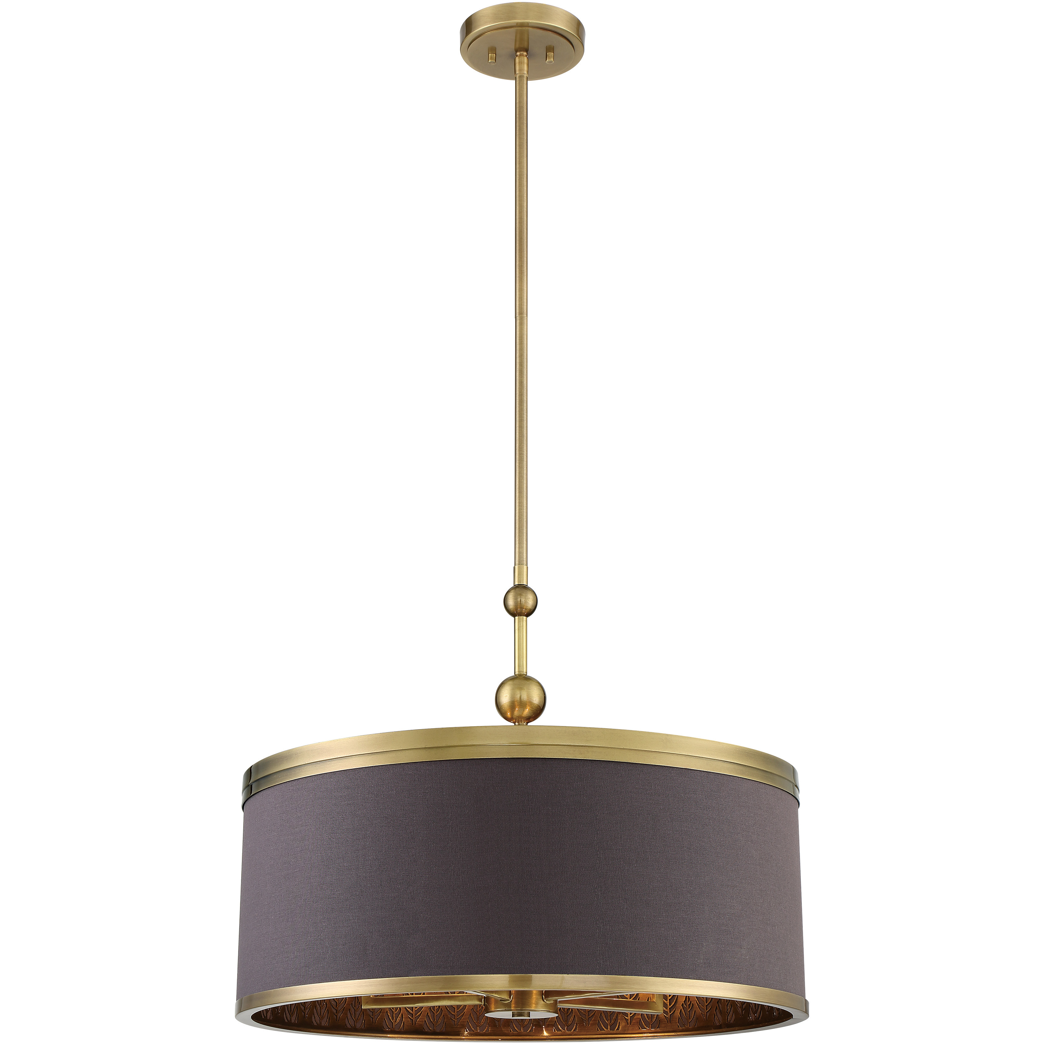 Splendour 5 Light 24.8 inch Aged Antique Brass Pendant Ceiling Light