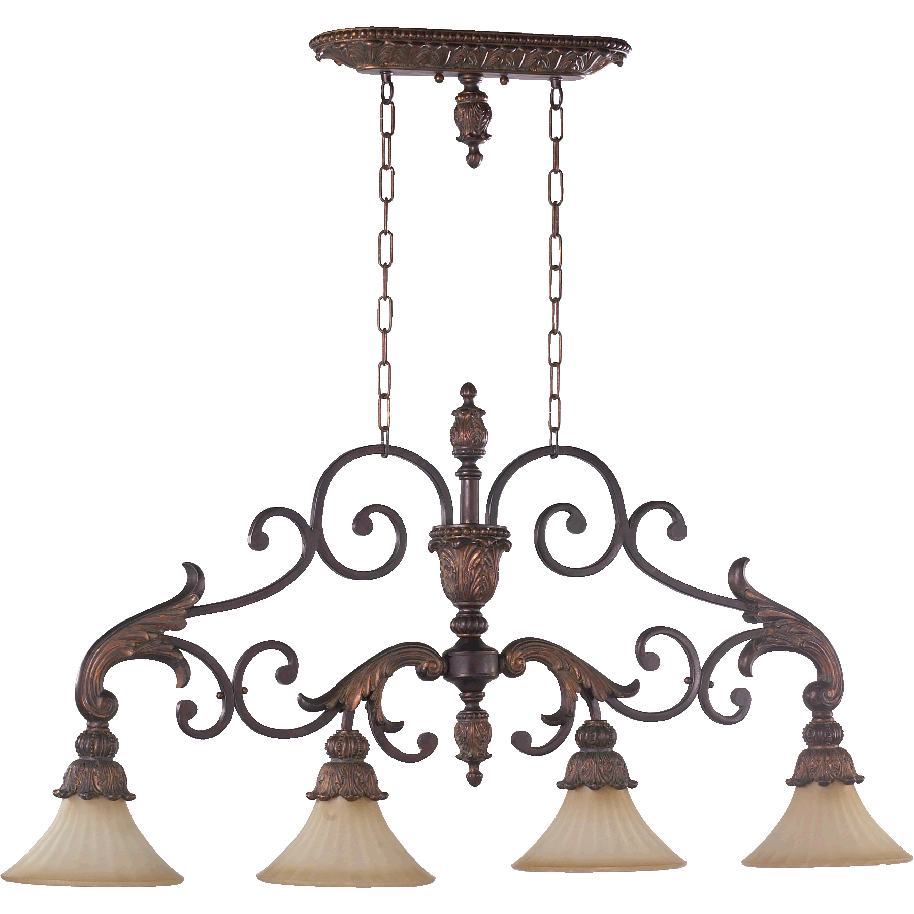 Madeleine 4 Light 48.5 inch Corsican Gold Island Light Ceiling Light