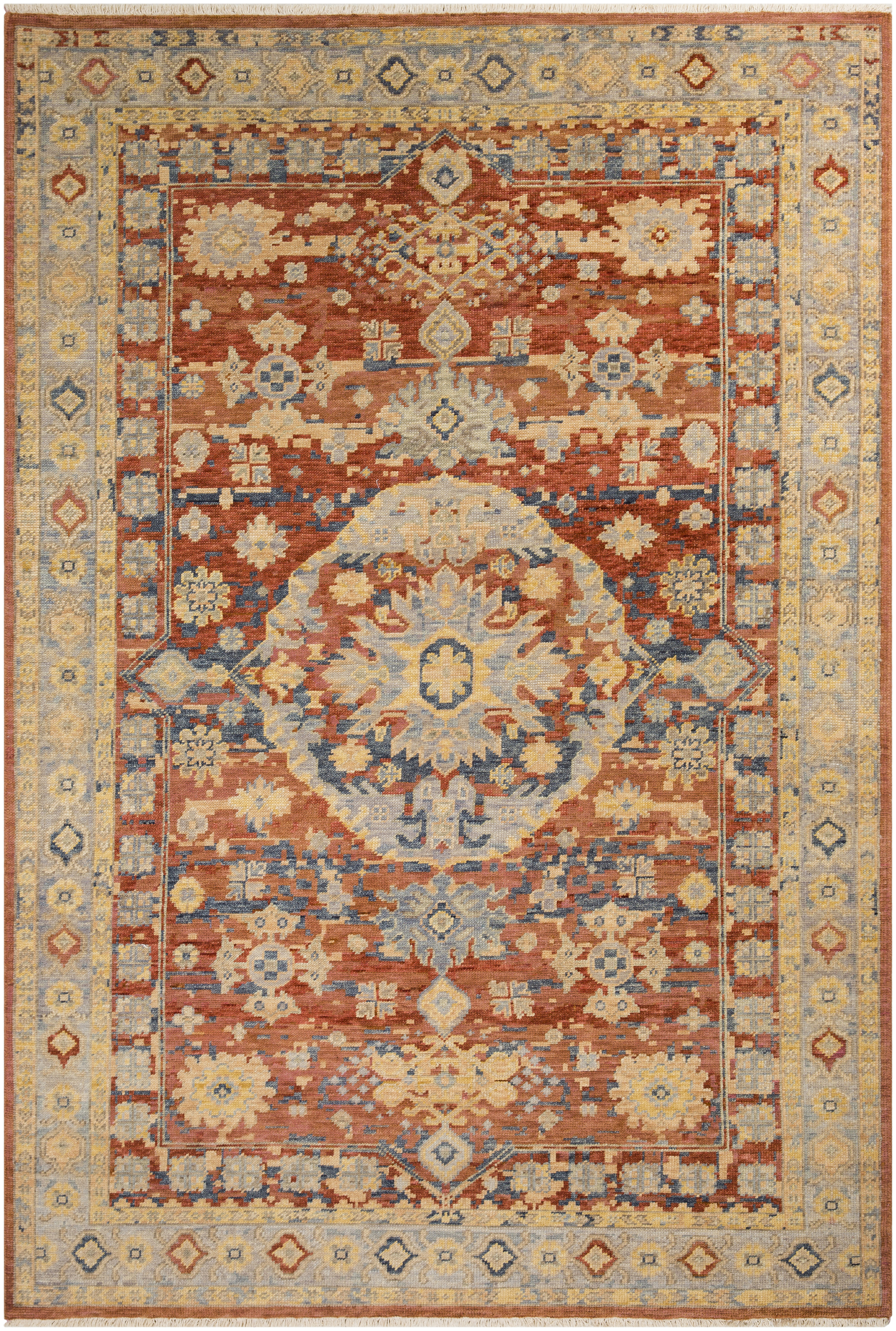 Cappadocia 36 X 24 inch Brick Red Rug in 2 x 3, Rectangle