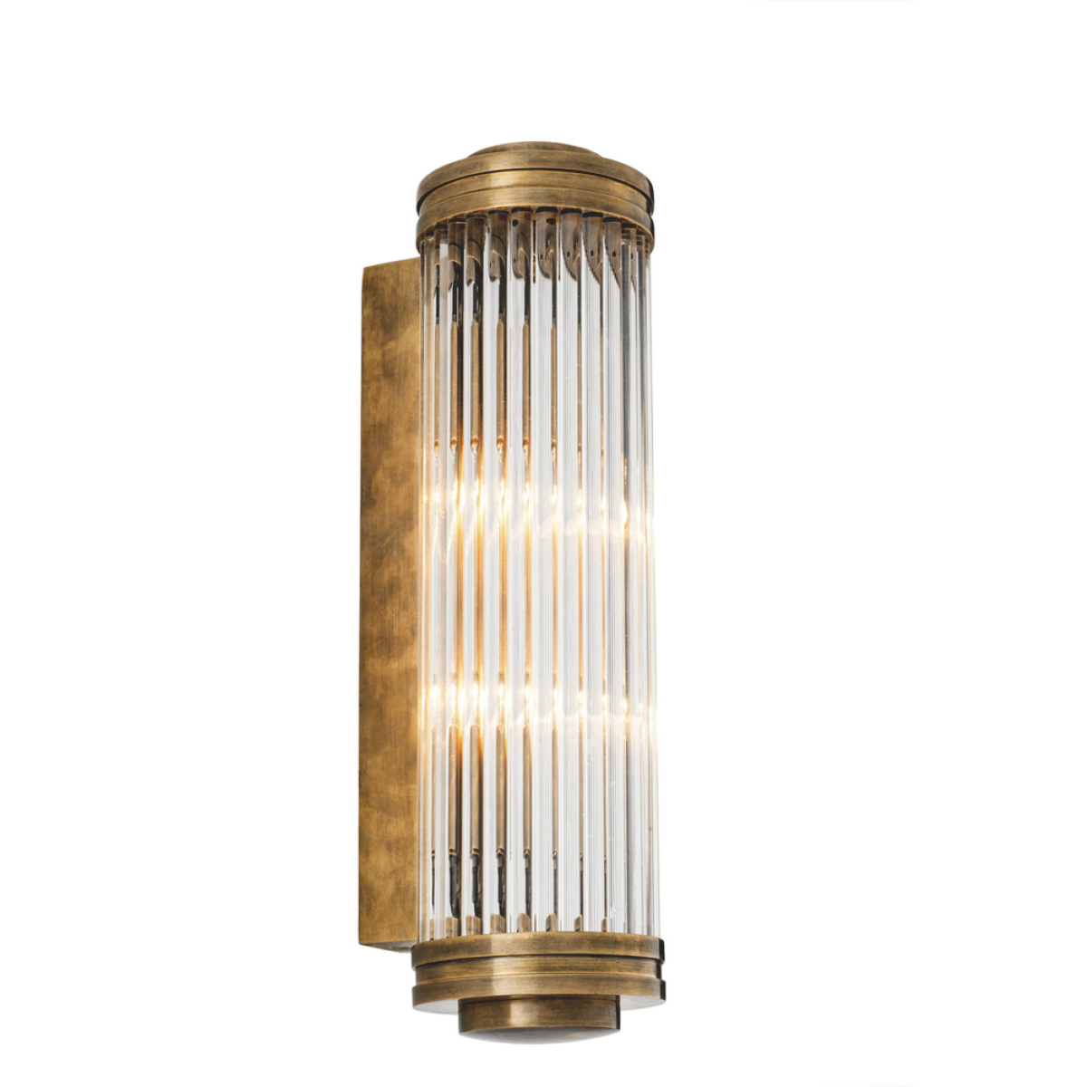 Gascogne 2 Light 4.33 inch Vintage Brass and Clear Glass Wall Lamp Wall Light