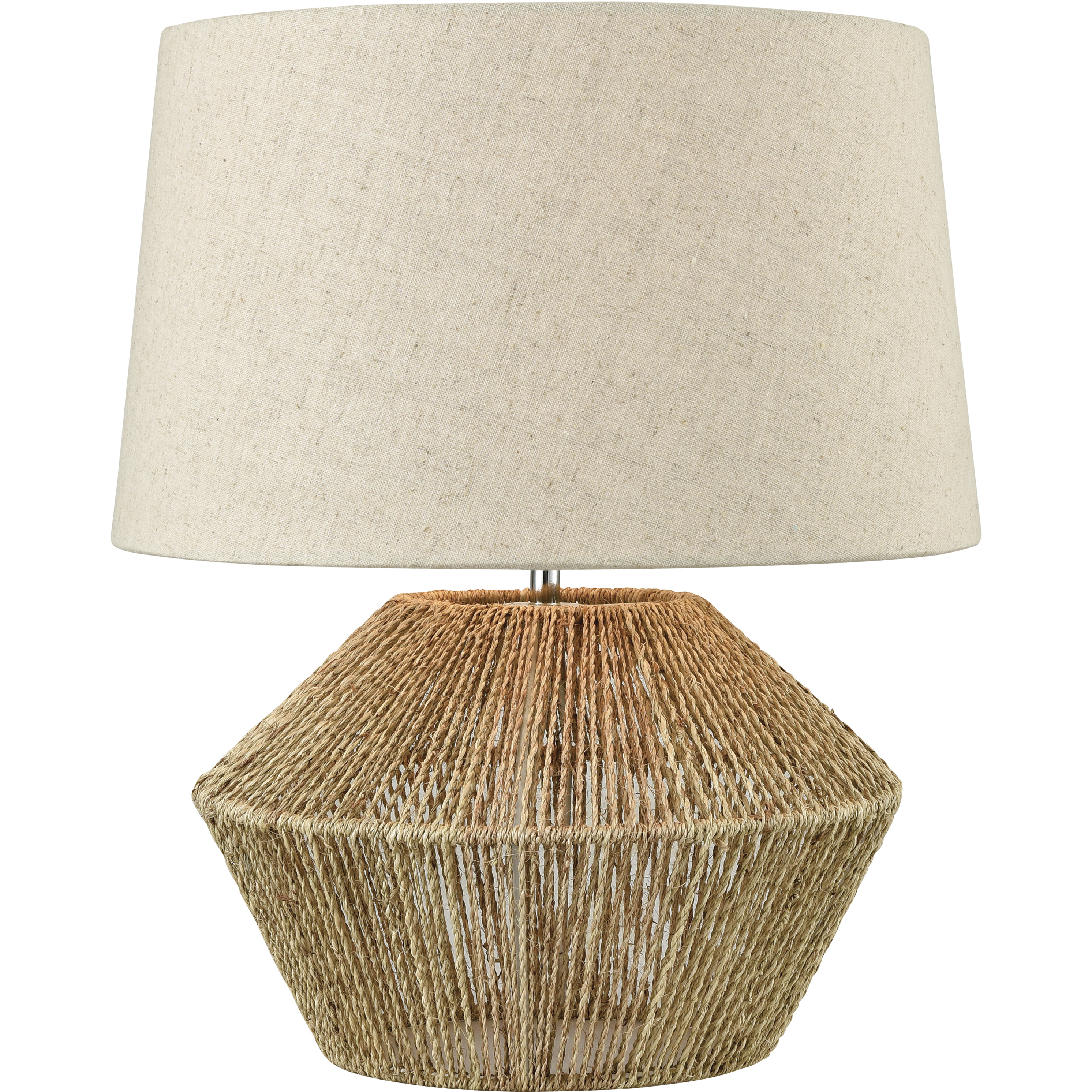 Vavda 19.5 inch 60 watt Natural Table Lamp Portable Light
