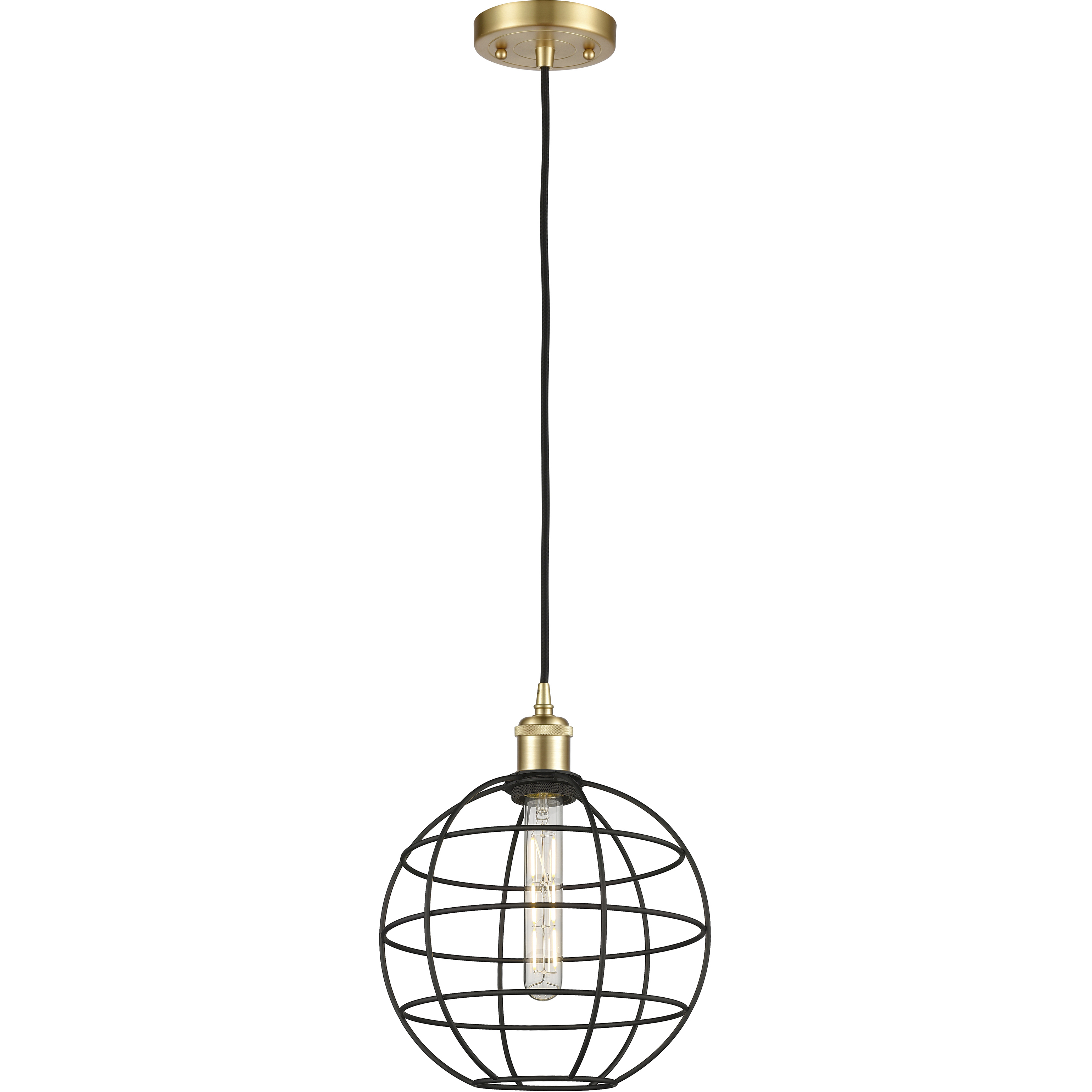 Lake Placid 1 Light 10 inch Satin Gold Pendant Ceiling Light