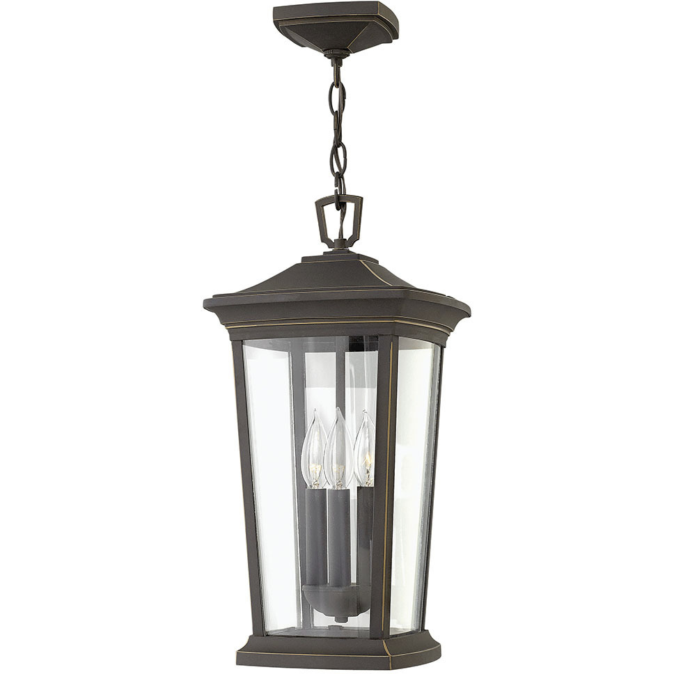 Bromley 3 Light 10 inch Oil Rubbed Bronze Outdoor Hanging Lantern in Non-LED
