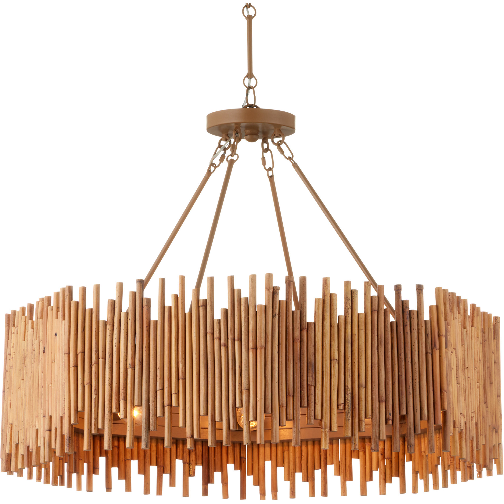 Teahouse 8 Light 32.25 inch Khaki Chandelier Ceiling Light