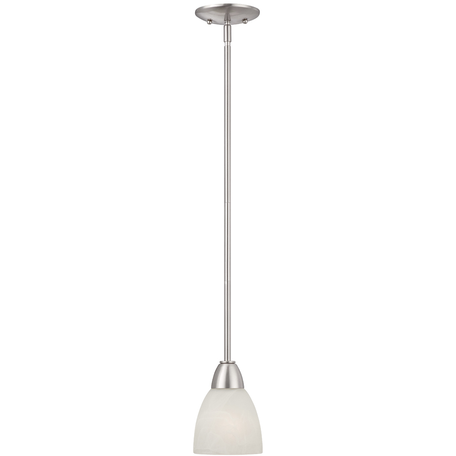 Torino 1 Light 5 inch Brushed Nickel Mini Pendant Ceiling Light