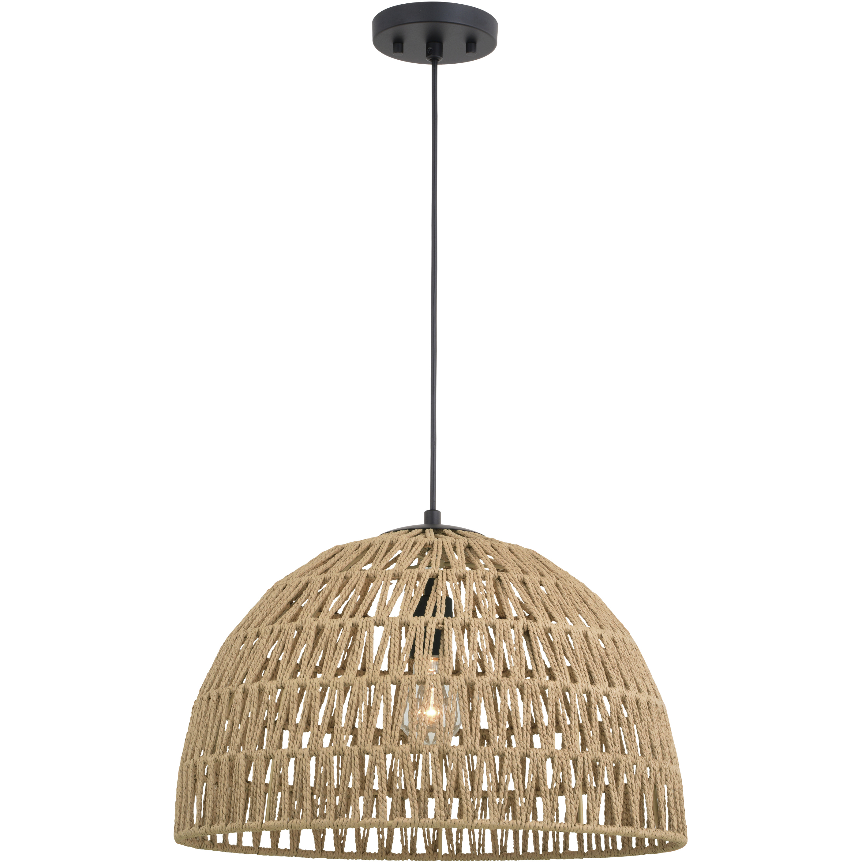 Nassau LED 18 inch Matte Black Pendant Ceiling Light