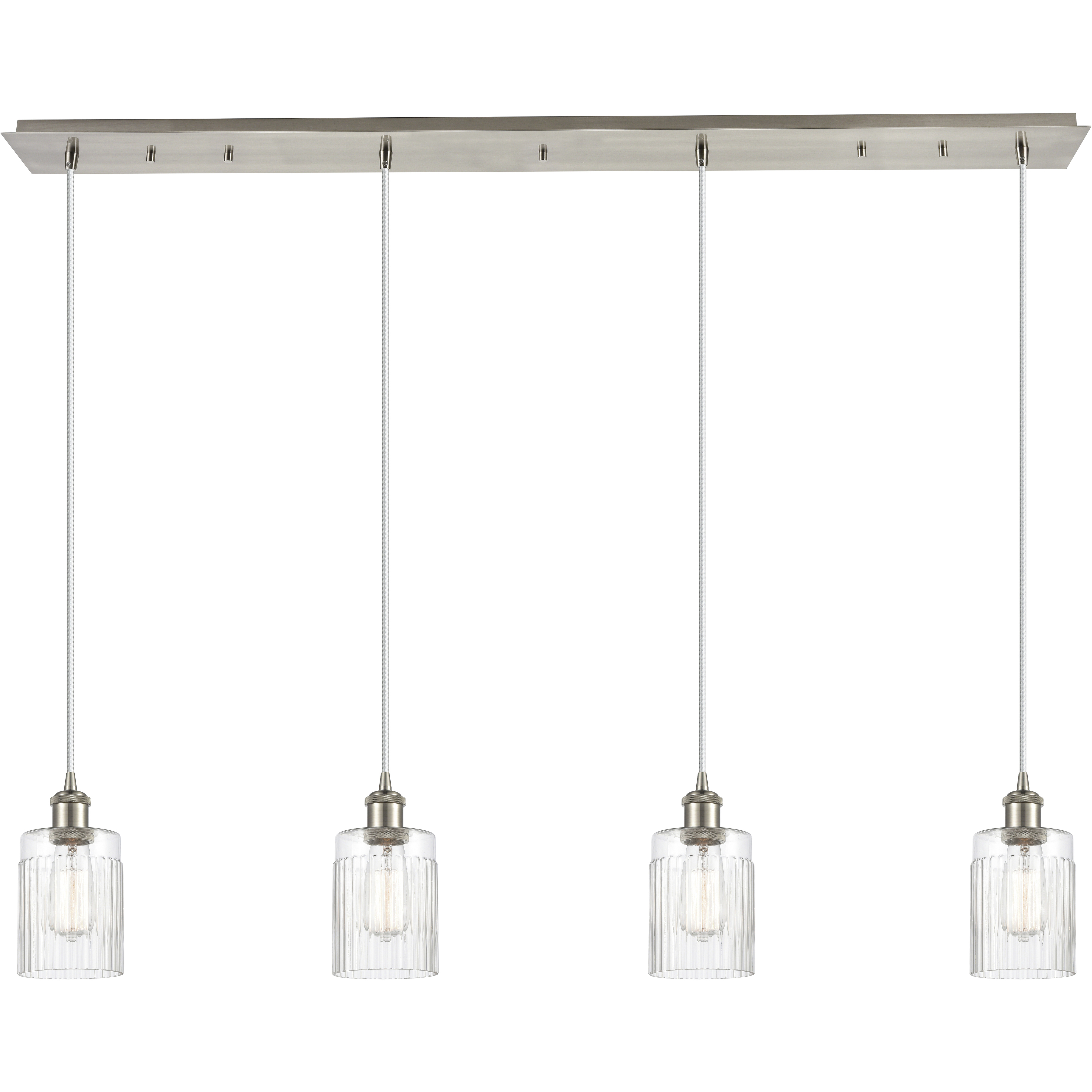 Ballston Hadley 4 Light 48 inch Brushed Satin Nickel Linear Pendant Ceiling Light