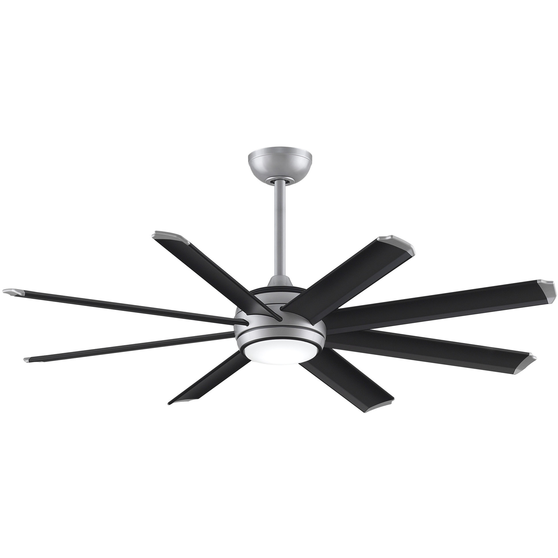 Stellar Custom Black with Silver Tip 25.13 inch each Fan Blade in 56, Black with Silver Accents