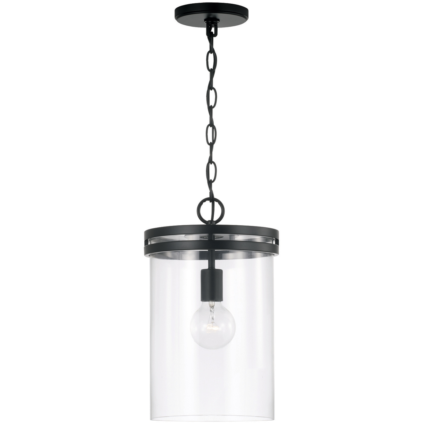 HomePlace by Capital Lighting Fuller 1 Light 9.25 inch Matte Black Pendant Ceiling Light 348711MB - Open Box