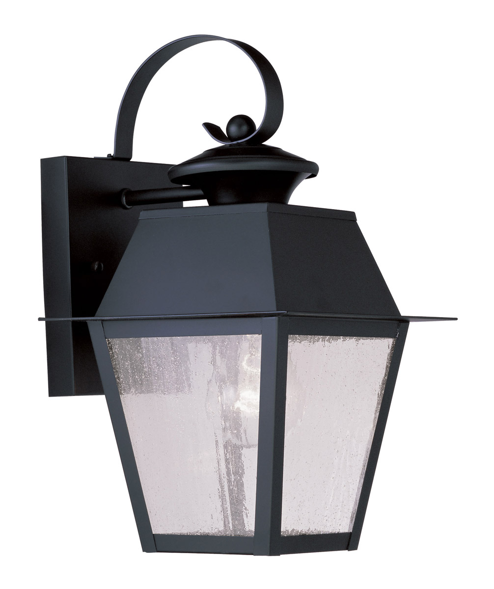Mansfield 1 Light 13 inch Black Outdoor Wall Lantern