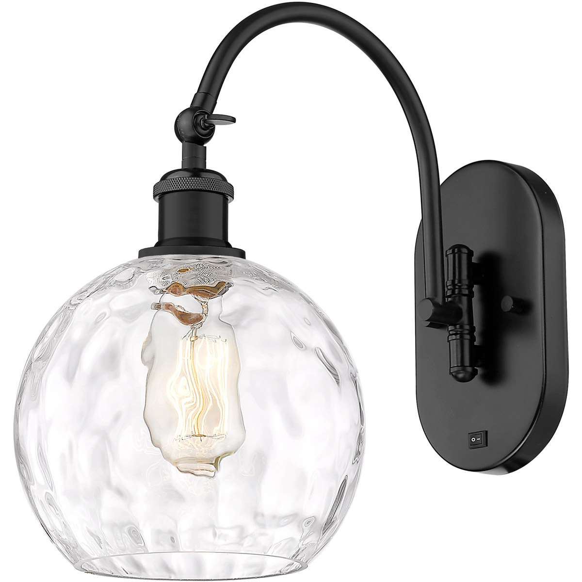 Ballston Athens Water Glass LED 8 inch Matte Black Sconce Wall Light