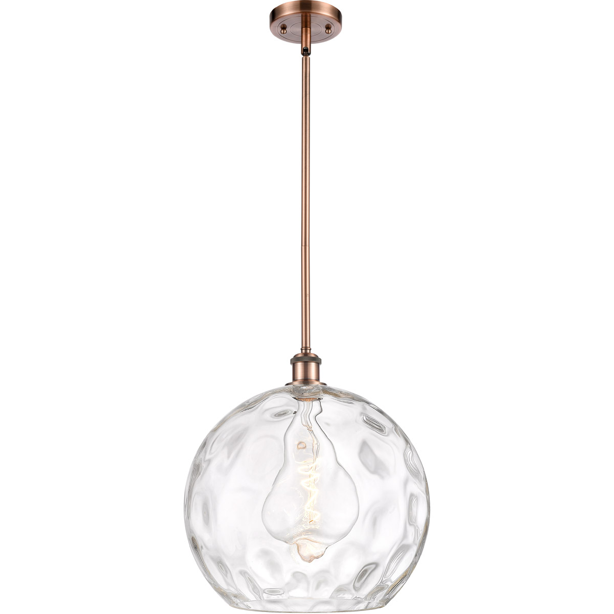 Ballston Athens Water Glass LED 13.75 inch Antique Copper Pendant Ceiling Light