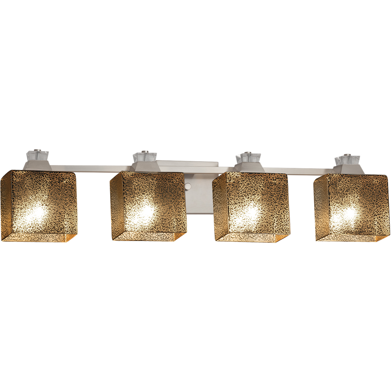 Fusion Ardent 4 Light 34 inch Brushed Nickel Bath Bar Wall Light in Rectangle, Incandescent, Mercury Fusion