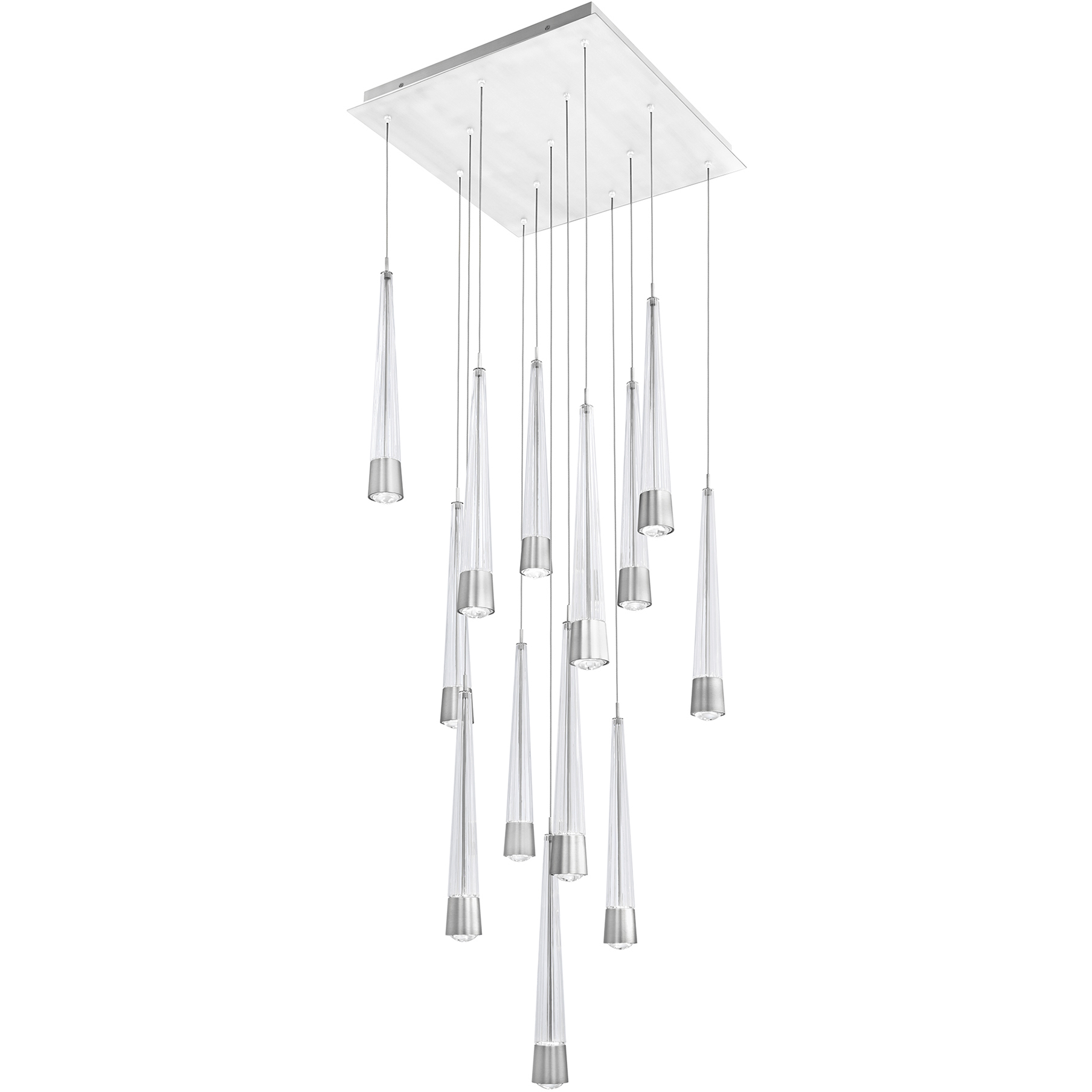 Quill LED 5 inch Chrome Multi-Light Pendant Ceiling Light, dweLED