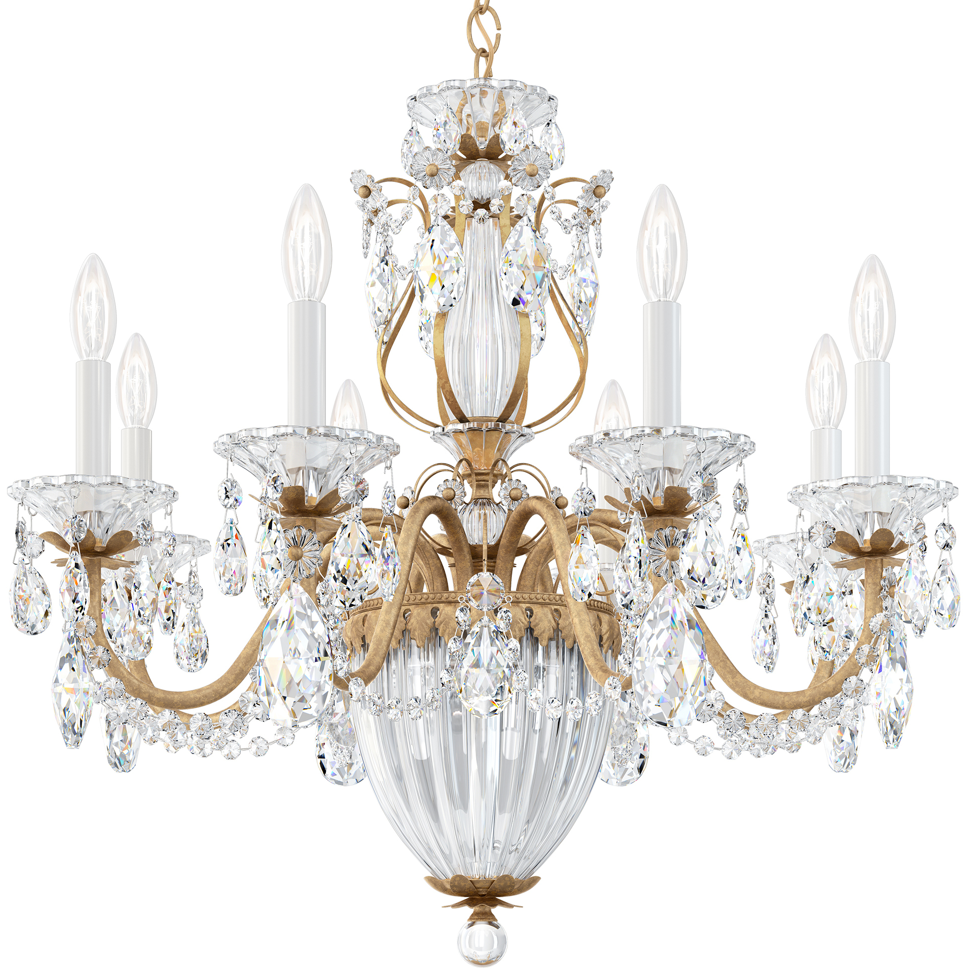Bagatelle 11 Light 26.5 inch Heirloom Gold Chandelier Ceiling Light in Swarovski