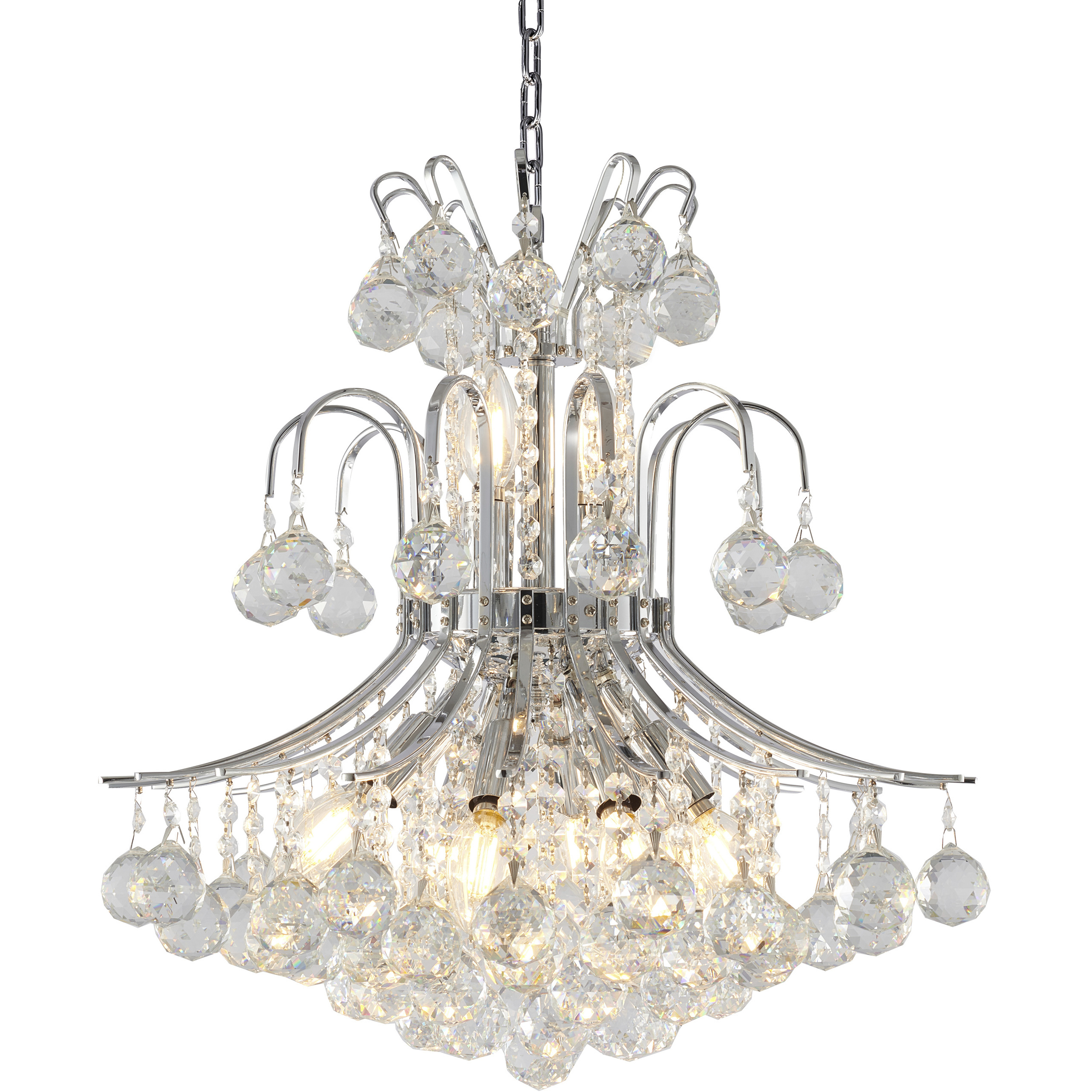 Canada 10 Light 19 inch Chrome Chandelier Ceiling Light