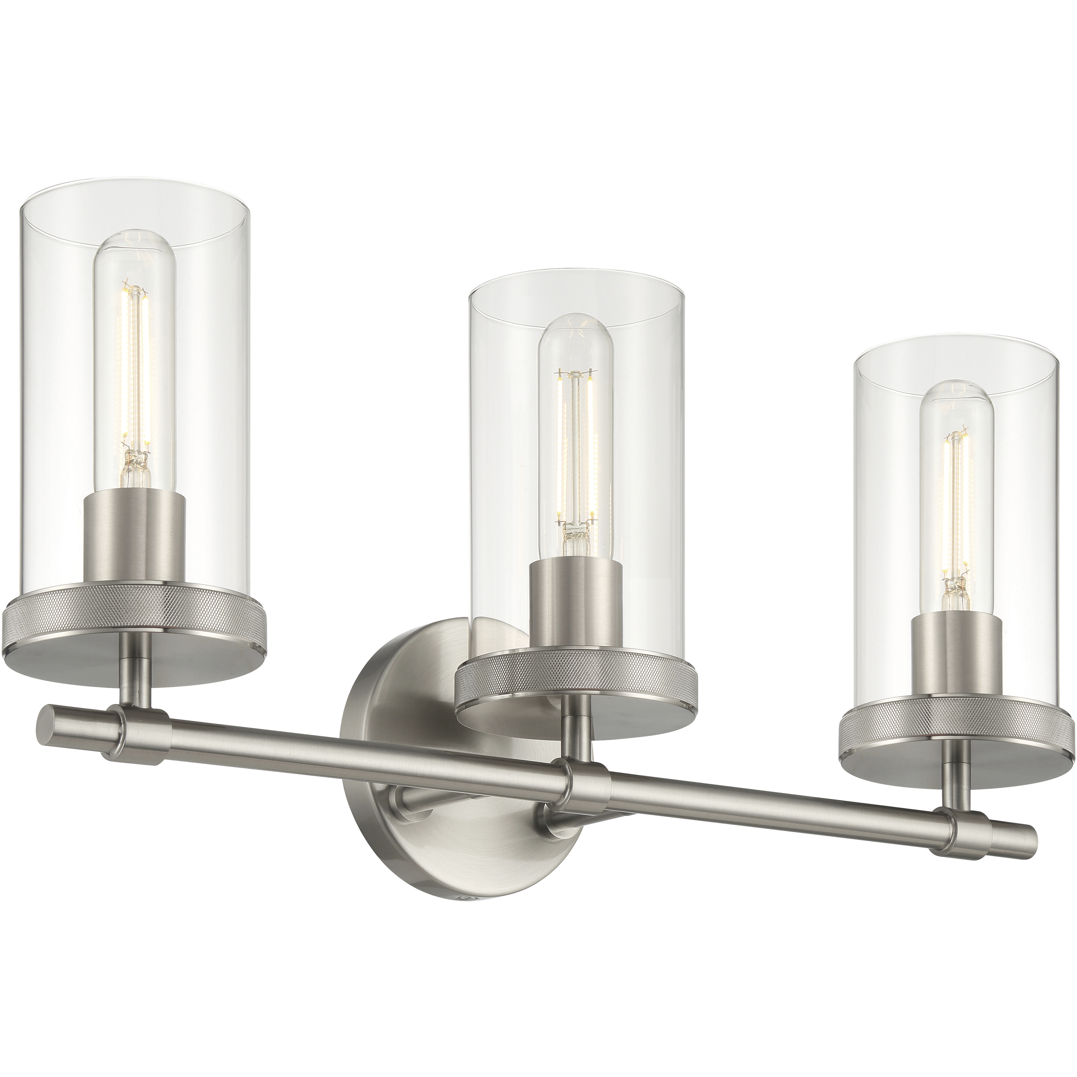 Lily 3 Light 20 inch Brushed Steel Vanity/Bath Bar Wall Light