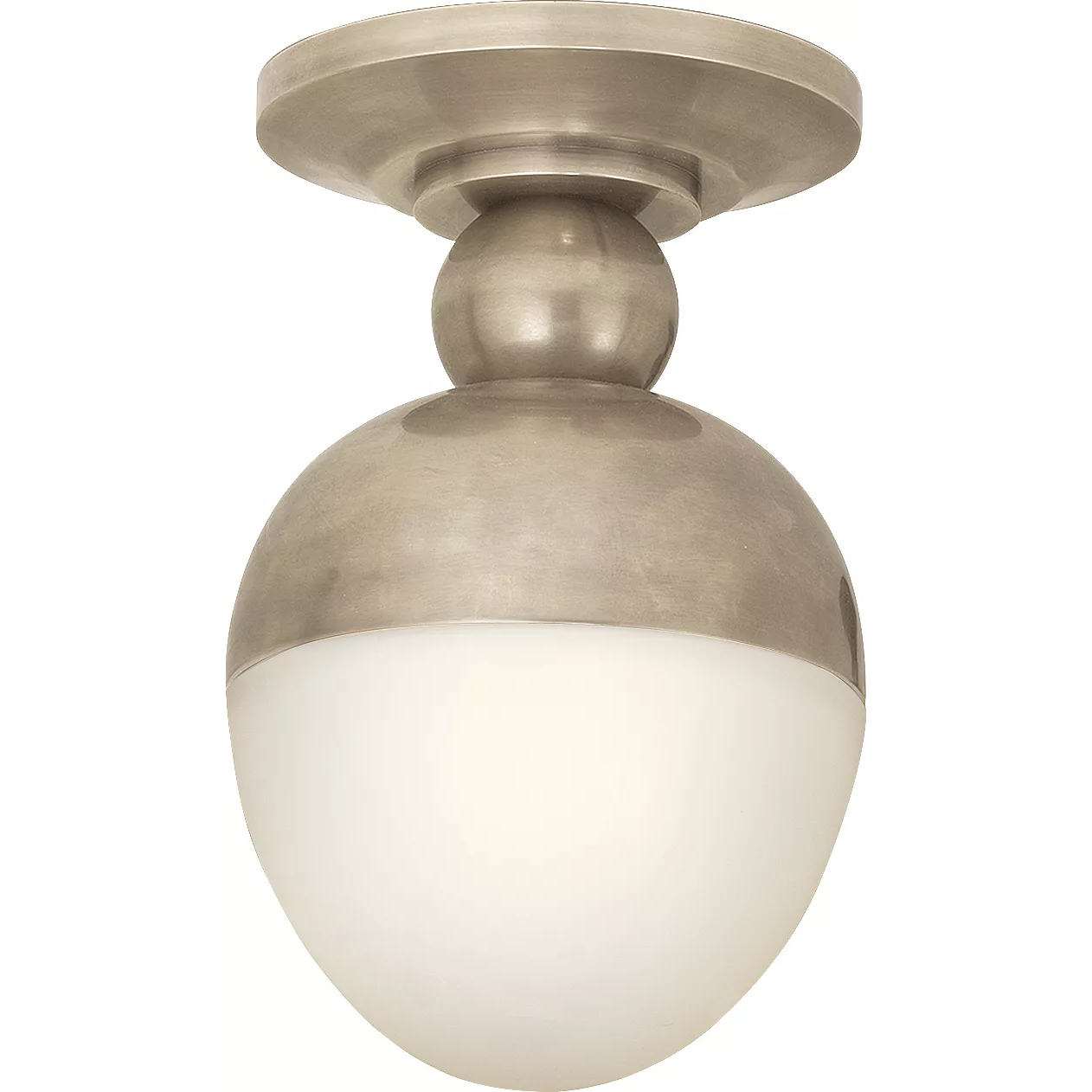 Thomas O'Brien Clark 1 Light 7.5 inch Antique Nickel Flush Mount Ceiling Light